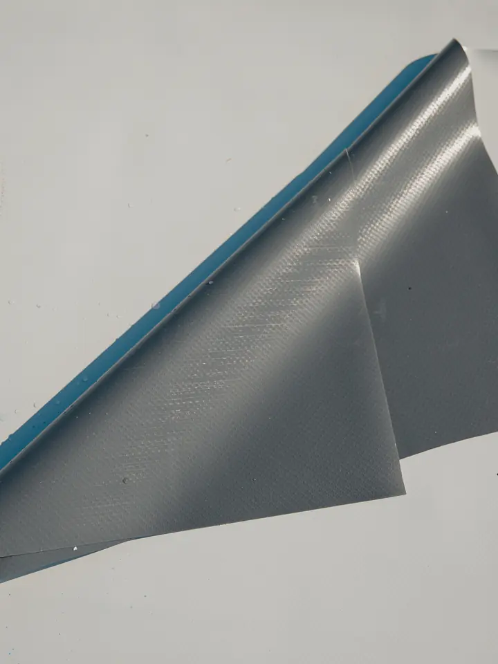 Membrane folded up at the edge of a flat roof